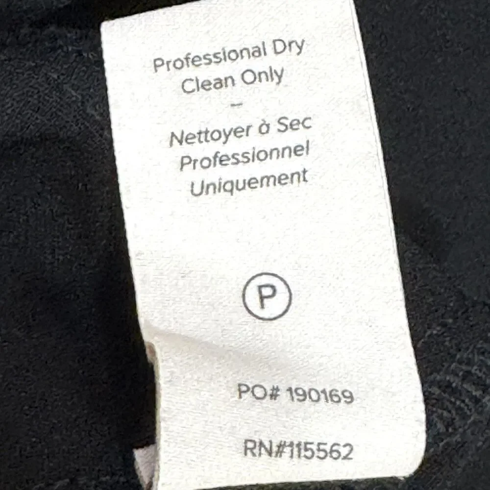 Cinq à Sept Pants Womens 12 Black High Rise Cropped Trousers Stretch Wide Leg